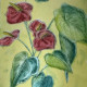 Anthuriums<br>Monoprint,  Drypoint<br>14&rdquo; x 11&rdquo;