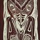 Birdman�<br>Linocut<br> 8&rdquo; x10&rdquo;